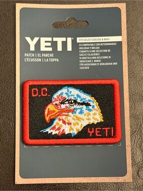 YETI 2026 DC Eagle Patch - Black Background with Red Trim